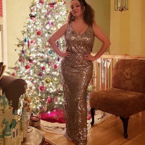 NWT Elegant Champagne Evening Gown
